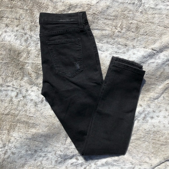 Current Elliott The Stiletto Distressed Skinny - Picture 4 of 5